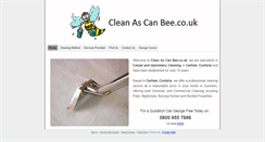 Desktop Screenshot of cleanascanbee.co.uk